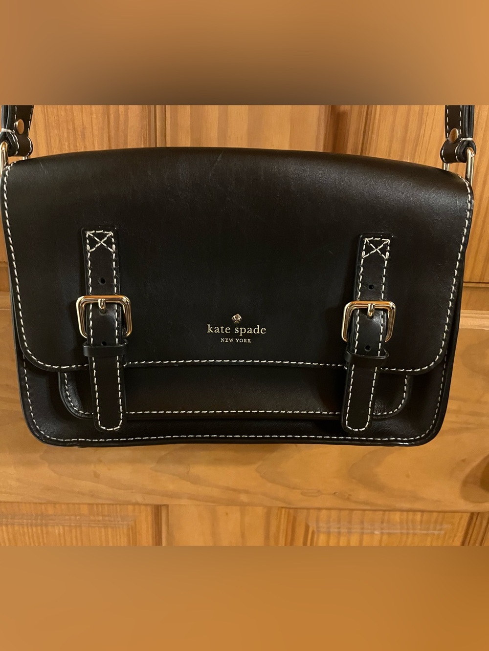 Kate Spade Essex Scout Black Leather Crossbody Handbag